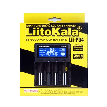 1pcs LiitoKala lii-PD4 LCD 3,7 V 18650 21700 Polnilec+4pcs 3,7 V 18650 3000mAh INR18650 30Q li-ion Baterije za ponovno Polnjenje