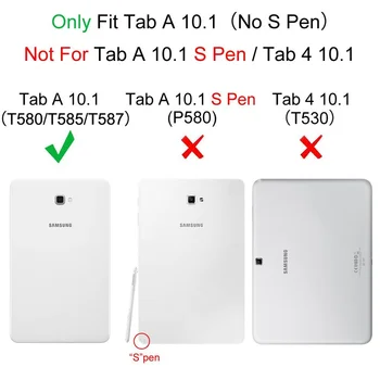 Za Samsung Galaxy Tab 10.1 Primeru 360 Vrtljivo Stojalo Pokrovček za Samsung Galaxy Tab 10.1 palčni 2016 SM-T580 T585 T587 Tablični Primeru