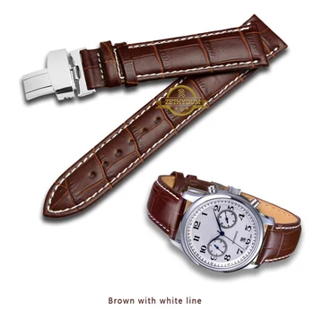 Navaden Pravega usnja zapestnico watch trak ženska moški watchband ročne band 12 14 16 18 19 20 21 22 23 24mmcolor
