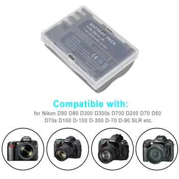 EN-EL3e SL EL3e ENEL3e 2400mAh Fotoaparat bateria Baterije AKKU + LCD USB Polnilec Za Nikon D30 D50 D70 D70S D90 D80 D100 D200 D300