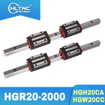 20 mm linearni guideways HGH20 2000mm 2 pc + linearni tirnice blok HGH20CA /HGW20CC 4 pc ZA CNC usmerjevalnik
