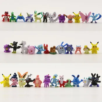 144pcs Različnih Stilov Pokemon Številke Modela Zbiranje Pokémon Pikachu Anime Slika Igrače, Lutke Otroka Darilo za Rojstni dan 2-3cm
