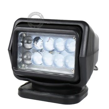 360-Stopinjski Daljinski upravljalnik 7 palčni LED Iskalnim 50 W Obračanje Pozornosti Luč Za Tovornjak Off road SUV Čoln Morskih Vožnje Svetlobe