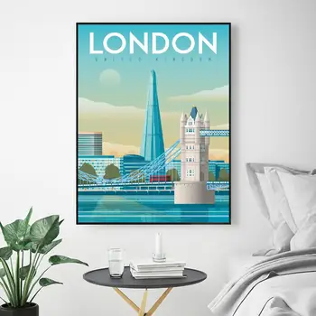 London Potovanja Umetniško Platno Poster Tiskanje Doma Stenski Dekor Slikarstvo