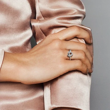 925 Sterling Srebrni prstan Ljubezen Peneče CZ obroč za Nekaj poročni nakit prstan, ki je Primerna Za Ženske, darilo