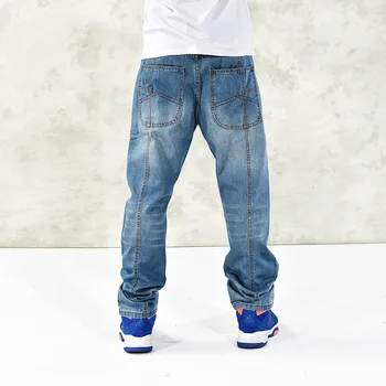 Temno Modra Punk Tovora Jeans Skateboard Novo 2020 Casual Moški Vrečasta Hip Hop Kavbojke Plus Velikost 30-46 Z Multi Žepi