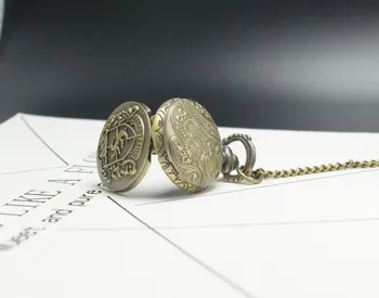 Tema Šole Hufflepuff Žepne Ure Quartz Engrave žepna ura verige ogrlica neodvisno Moških reloj de bolsillo