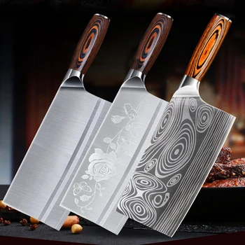 Liang Da Nove 5CR15mov iz Nerjavečega Jekla Mesa Cleaver 8inch Kitajski Nož Mesar Nož Chopper Rezalnik Zelenjave Kuhinje Kuhar Nož