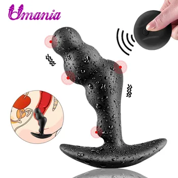 Sex Igrače Za Moške Prostate Massager Vibrator Butt Plug Analni Repu, Vrtijo Brezžični Daljinski USB Polnjenje Odraslih Izdelki Za Človeka