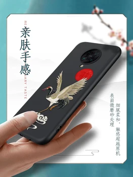 Veliko Emboss primeru Telefon Za Xiaomi 9T PRO Redmi K20 K30 PRO kritje Gunma Valovi Krap Žerjavi 3D Velikan olajšave primeru K20Pro 9TPRO
