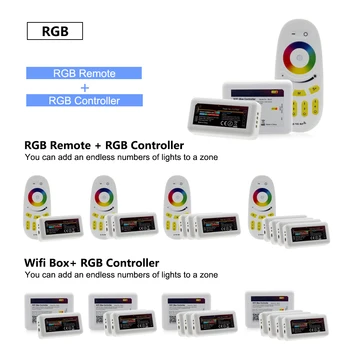 Smart LED Trak Krmilnik RGB RGBW RGBWW SCT / Svetlost Zatemnitev Nastavljiv Daljinski upravljalnik Za RGB+W+WW LED Trak 5 Barv