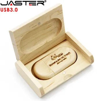 JASSTER 1PCS prosto po meri logo USB 3.0, Flash Drive, Pomnilniško kartico memory Stick+embalažo Polje pendrive 4GB 8GB 16GB 32GB 64GB fotografija darilo
