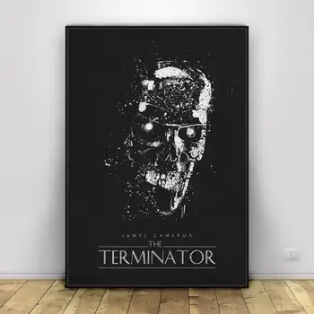 Terminator Black & White Klasične filmske Plakate Svile WALL Art Dekor Slikarstvo Brez Okvirja