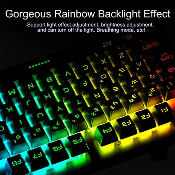 Oppselves Mehanske Tipkovnice 104 tipke Anti-prikazen RGB Osvetljen Gaming Tipkovnica Modro Črno Rdeče Stikalo Žični, USB, Za Igre Laptop