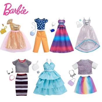 Prvotni Barbie Lutka Moda Obleke Party Obleke Ogrlica Obleke Lutka Čevlji Set Pribor Dekle Rojstni dan Božična Darila
