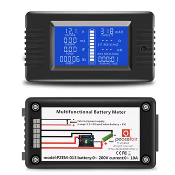 0-200V 50A/100A/200A/300A Zmogljivost Baterije Tester Monitor Napetosti, Toka Upornosti Zmogljivosti Vatna Moč, Energijo Merilnik Novo 2019
