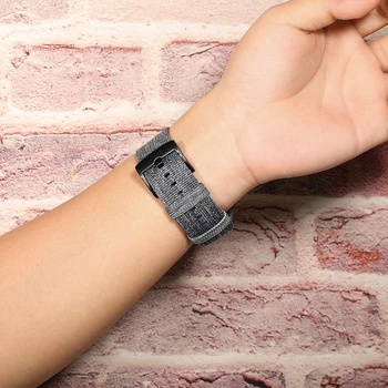 Platno Najlon Watchband 18 mm za LG Watch Slog Huawei Watch 1/Fit Withings Asus ZenWatch 2 Ženske WI502Q Trak za Hitro Sprostitev Band