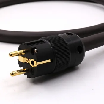 Viborg VP1606 OFC RISR 6 MM kvadratni Napajalni kabel Kabel S pozlačeno EU vtič za amp cd