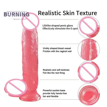 12.6 palčni Zelo velika in simulacije dildos realne prilagodljiv pink/črni penis za žensko