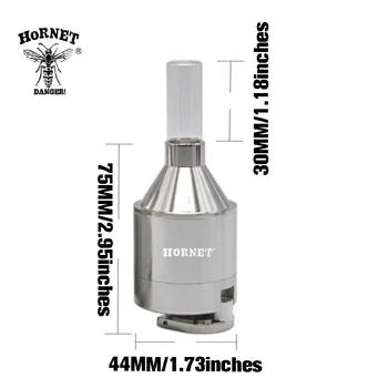 Hornet 4 dele, 56mm /44 mm Aluminij Kovina v Prahu Spice Mlinček Začimb Mlin Mlin Tobak Crusher s Steklenimi Snuff Steklenico