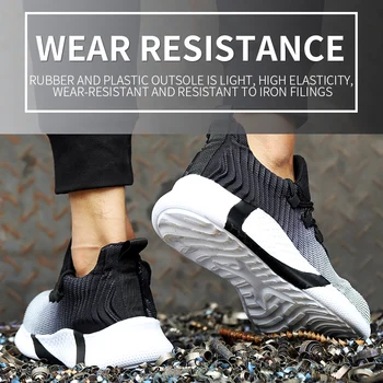 Lahki Moški Varnost Dela Čevlji Ultra-lahkih Mehko Dno Moški Ženske Nosijo-odpornost Proti razbija Jekla Toe Delo Škornji