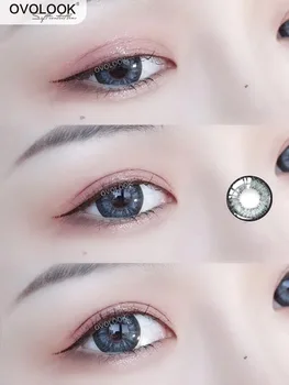 OVOLOOK 2pcs/par Barvne Kontaktne Leče za Oči Barve Oči Leče, so Kozmetične Mehko Imenik Objektiv Lepoto Oči Imenik(DIA:14.5 mm)