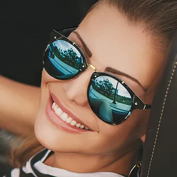 LEONLION 2021 Letnik Kovinski Riž Nohtov sončna Očala Ženske Retro Krog Ogledalo sončna Očala Moda Luksuzne blagovne Znamke Majhen Obraz, Očala