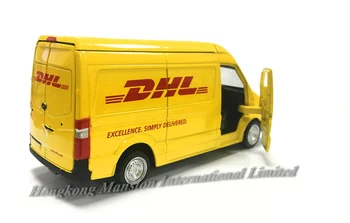 1:36 Obsega Kovinski Diecast Zlitine Express Avto Model Sprinter DHL za Dostavo Van Kurirja Vozila Zbirka Licenco Model Igrače