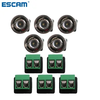 ESCAM 10pcs/veliko Mini Nagovoriti CAT5, Da Kamere CCTV BNC Video Balun Priključek za Napajalnik POE cctv tester IP kamero FC