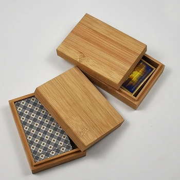 Bambus Kartico Škatla Za Shranjevanje Namizni Poker Igralnih Kart Polje Posodo Primeru Tarots Polje
