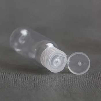 100 kozarcev 5ml - 100 ml Plastična PET Jasno Flip Pokrov Losjon Steklenice za Kozmetične Šampon Vzorec Posode Potovanja Tekoče Vžigalnike Vial