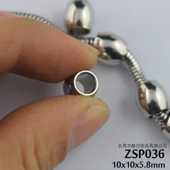5.8 mm luknjo 10 mm ovalne nemoteno 316L iz nerjavečega jekla kroglice zapestnico, ogrlico, pribor, nakit DIY deli 100 kozarcev ZSP036