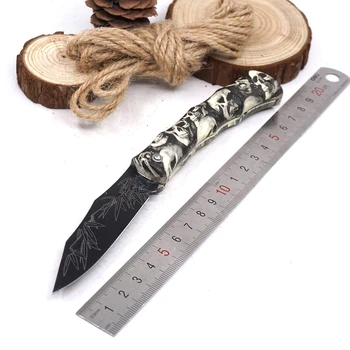 Majhen Zložljiv Nož v Žep Preživetje Taktično Nož Bambusa Design Outdoor Kuhinjo Sadje Nož za Kampiranje EOS Orodja Multitool