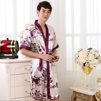 Saten Ljubitelje 2PCS Haljo Set Print Ženske Kimono kopalni plašč Obleke Sleepwear Sleepwear Novo Nightgown Nevesta Družico Poročni Obleki