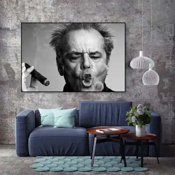 Povzetek Platno Slaven Jack Nicholson Cigar Slike Postelji Doma Dekorativne Stenske Umetnosti Plakatov HD Tiskanje Brez okvirja Slikarstvo jedro