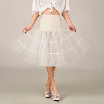 2020 Pomlad Cosplay Petticoat Ženska Underskirt 65 CM Dolžina Kolena Okrajšava Za Poroko Petticoat 3 Plasti Zabuhle Organza Večer Tutu