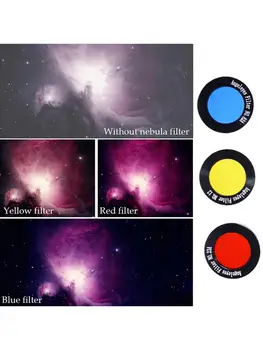 6PCS 1.25 v Astronomski Teleskop Filter za Objektiv Elementi Napredno Achromatic Poveča Kontrast Luna Meglica Filtri