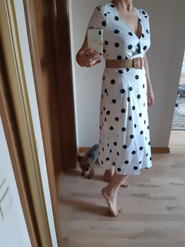 Poletje Ženske obleke Moda Polka Dot Dolgo Stranke Obleke Seksi Globoko V-neck 2020 Rdeča Obleka Elegantna Oblačila Bele Obleke Za Ženske