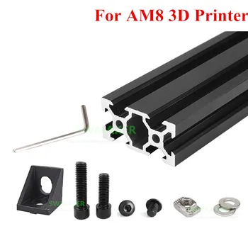 1 nastavite AM8 3D Tiskalnik Aluminij Metal Iztisnjen Profil Okvirja z Orehi Vijak za Nosilec Kotu za Anet A8 3D tiskalnik deli