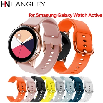 20 mm Silikonski Watch Pasu Trak za Samsung Galaxy Watch Aktivno 40 mm SM-R500 Pametno Gledati Band za Univerzalno Uporabo Pisane Sponke