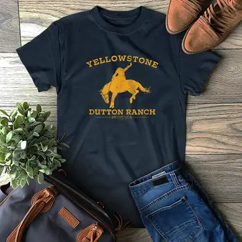 Yellowstone Dutton Ranch T Shirt Letnik Yellowstone National Park Majica S Kratkimi Rokavi