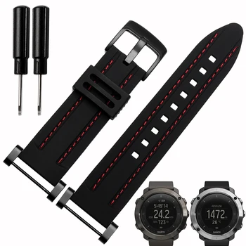 Novih 24 mm visoko kakovostnega silikona watchband gume trak, ki se uporablja SUUNTO CORE Zapestnica