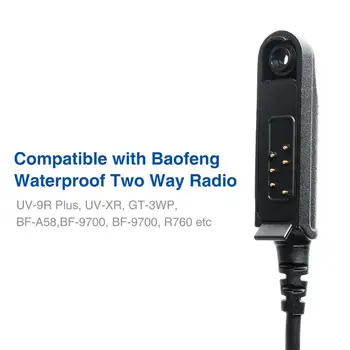 Baofeng UV-9R Nepremočljiva Zvočnik Mikrofon Mikrofon Za BaoFeng UV-XR UV-9R Plus GT-3WP UV-5S Nepremočljiva Walkie Talkie