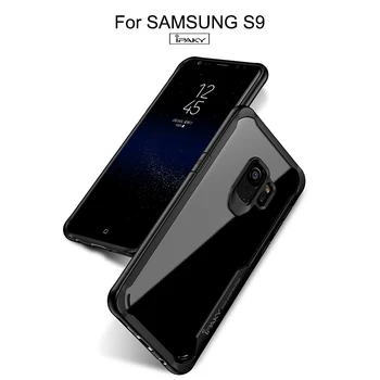 IPAKY Prozorno Ohišje Za Samsung Galaxy S9 Plus Primeru Mehko TPU+PC Hrbtni Pokrovček Oklep Shockproof Ohišje Za Samsung Galaxy S9 Coque