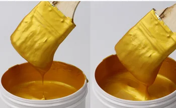 170 g 1 kg Super Bright Gold Leaf Barve Vode/mastna, Bleščice, Kovinske Barve in Varna, nestrupena Pohištvo Ročno pobarvane Stenske Barve