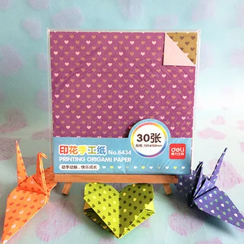 30pcs/veliko Doma Dekor Pisane DIY Papir Obrti Scrapbooking Papirja Origami Lucky Star Srca v Obliki Obrti Zlaganje Papirja, 15*15 CM