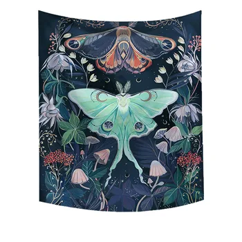 Aggcual Nordijska Psihedelični tapiserija, estetske cvet Metulj Vešča steni visi opremljanje Doma Stenske Odejo Zidana Bedspreads Tap150