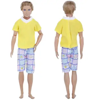 5 Določa Obleke T-Majica + Hlače Cool Športne Vsakdanje Obrabe Pribor Maskirno Obleko za Barbie Lutka Ken