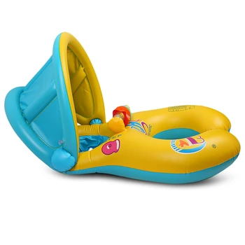 Napihljivi Mati Baby Plavati Float Obroč Otroci Sedeža Dvojni Oseba, Plavanje Mehko Obroč Za Plavanje Plava Krog Babyfloat Dodatki