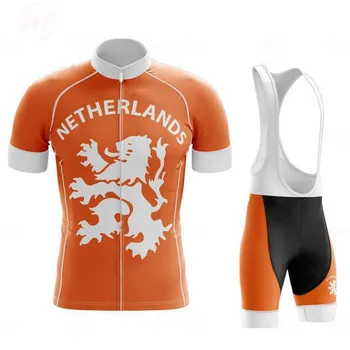 Nizozemska 2020 novo poletno kolesarjenje bo ustrezala cestno kolo oblačila za moške pro hlače, hlače z oprsnikom Mtb Kolo Jersey Majica Maillot Ciclismo kit